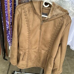 Women’s Beige Suede Jacket